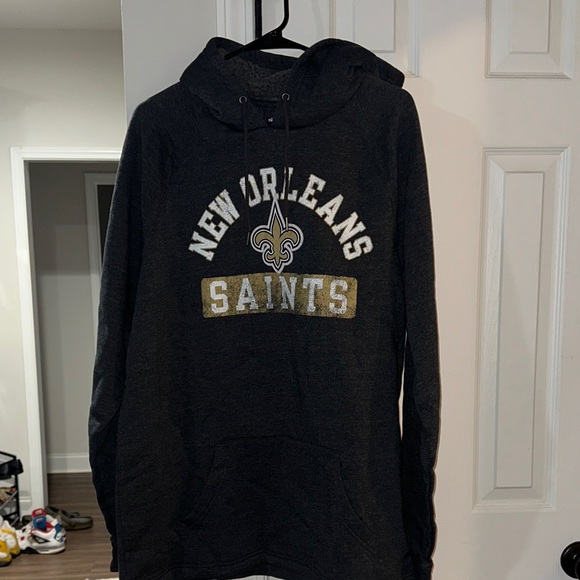 Team Apparel Black and Gold New Orleans Saints Pullover - Picture 1 of 7